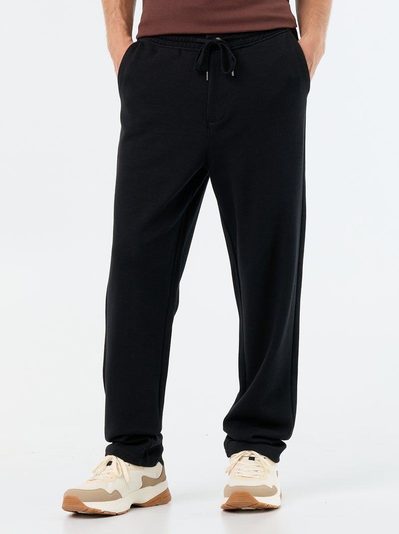 Pantaloni da jogging in piqué Nero - Kiabi
