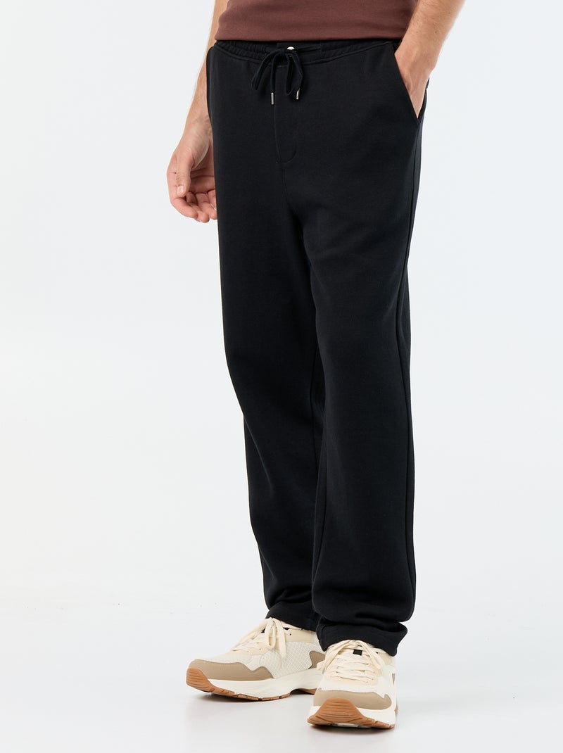 Pantaloni da jogging in piqué Nero - Kiabi