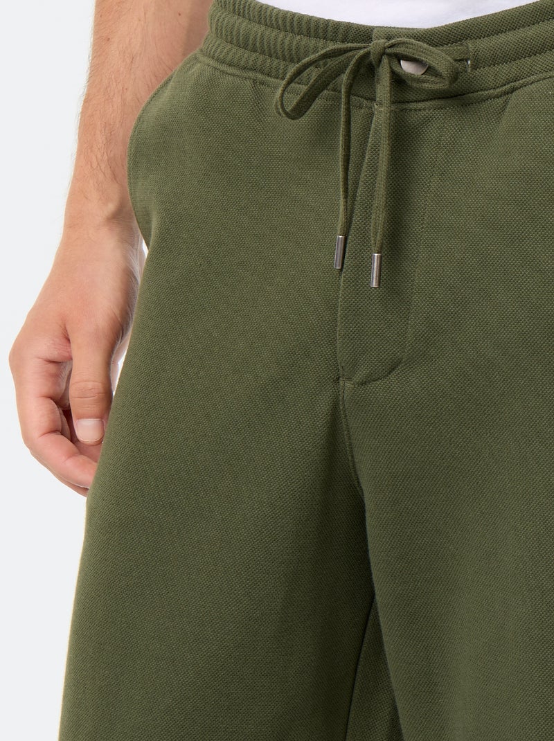 Pantaloni da jogging in piqué Verde - Kiabi