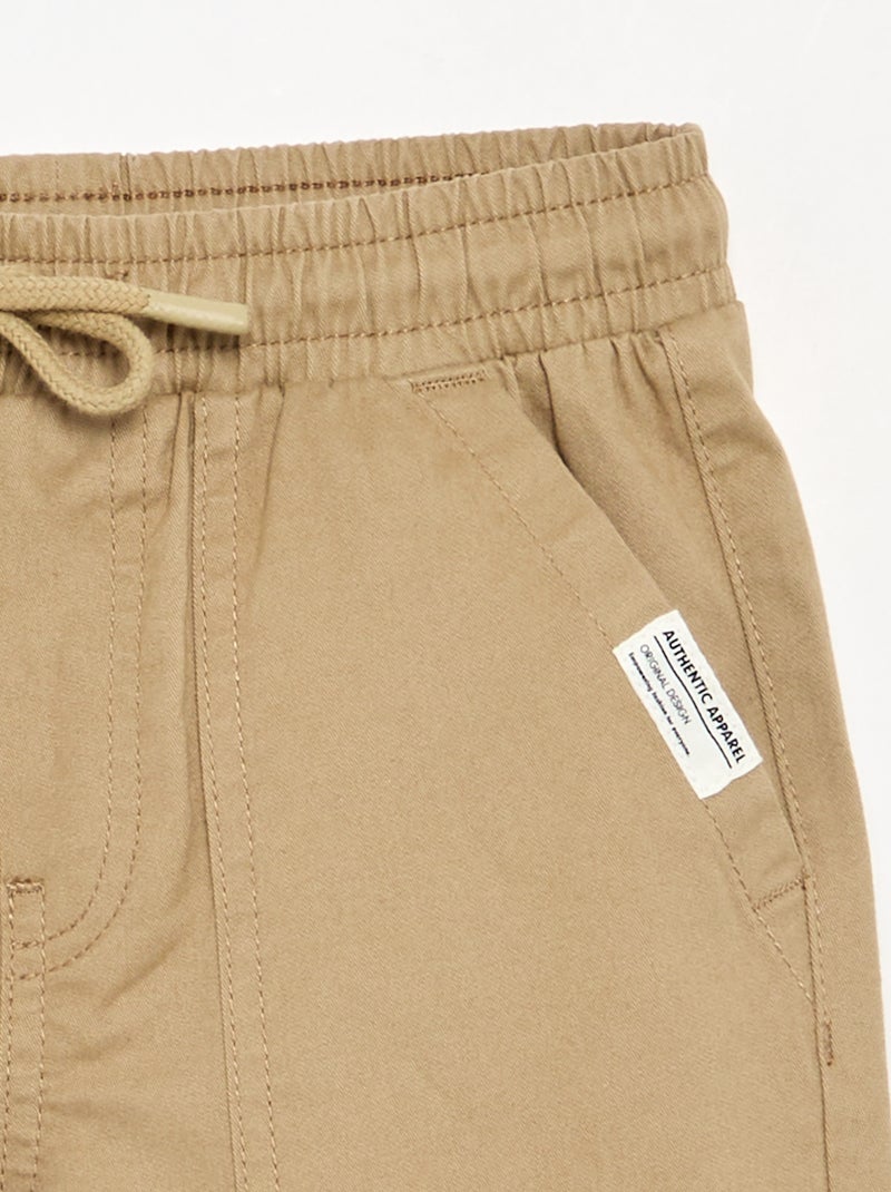 Pantaloni da jogging in twill Beige - Kiabi