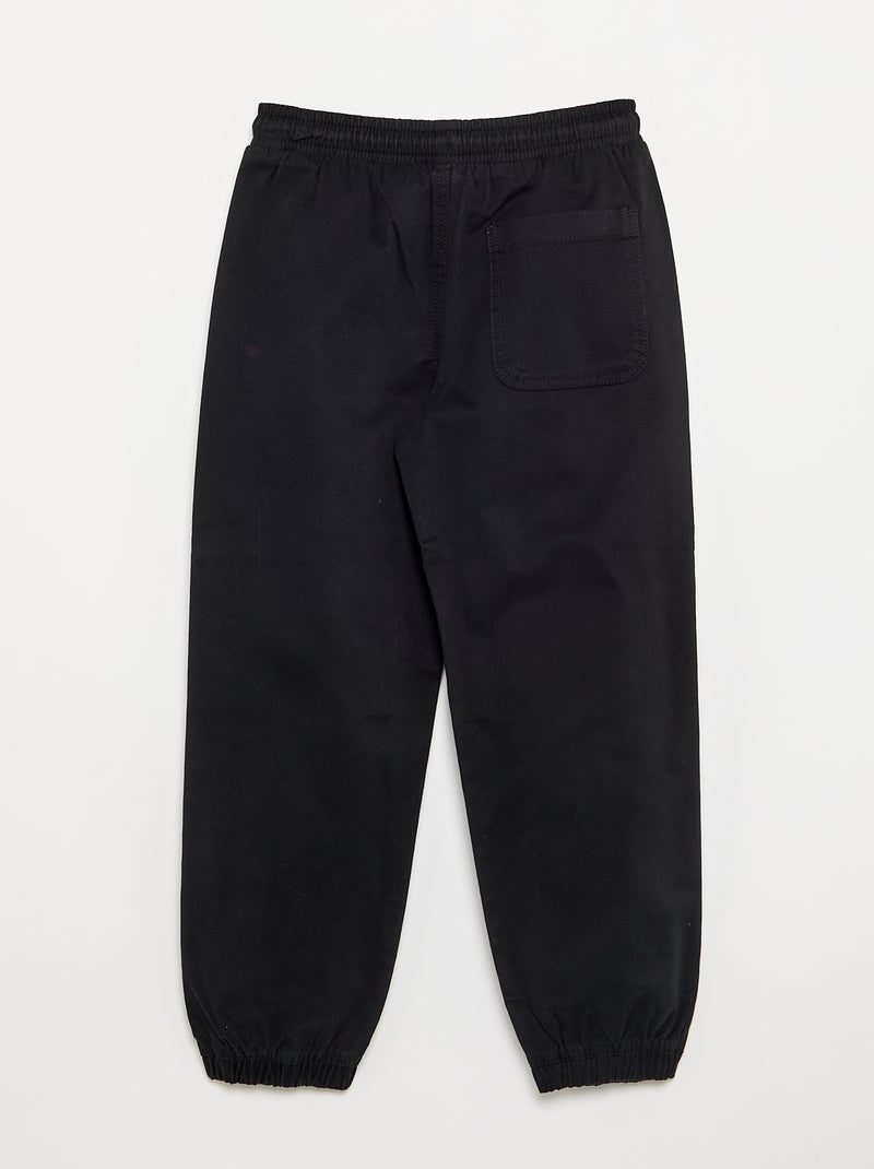 Pantaloni da jogging in twill Nero - Kiabi