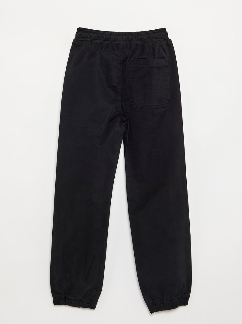Pantaloni da jogging in twill Nero - Kiabi