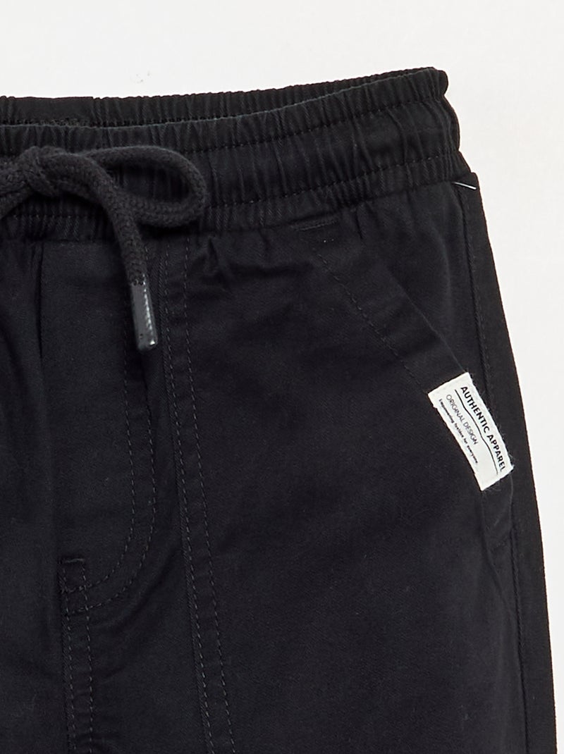 Pantaloni da jogging in twill Nero - Kiabi
