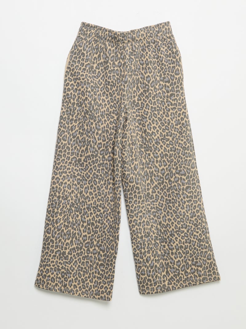 Pantaloni da jogging leopardati Beige - Kiabi