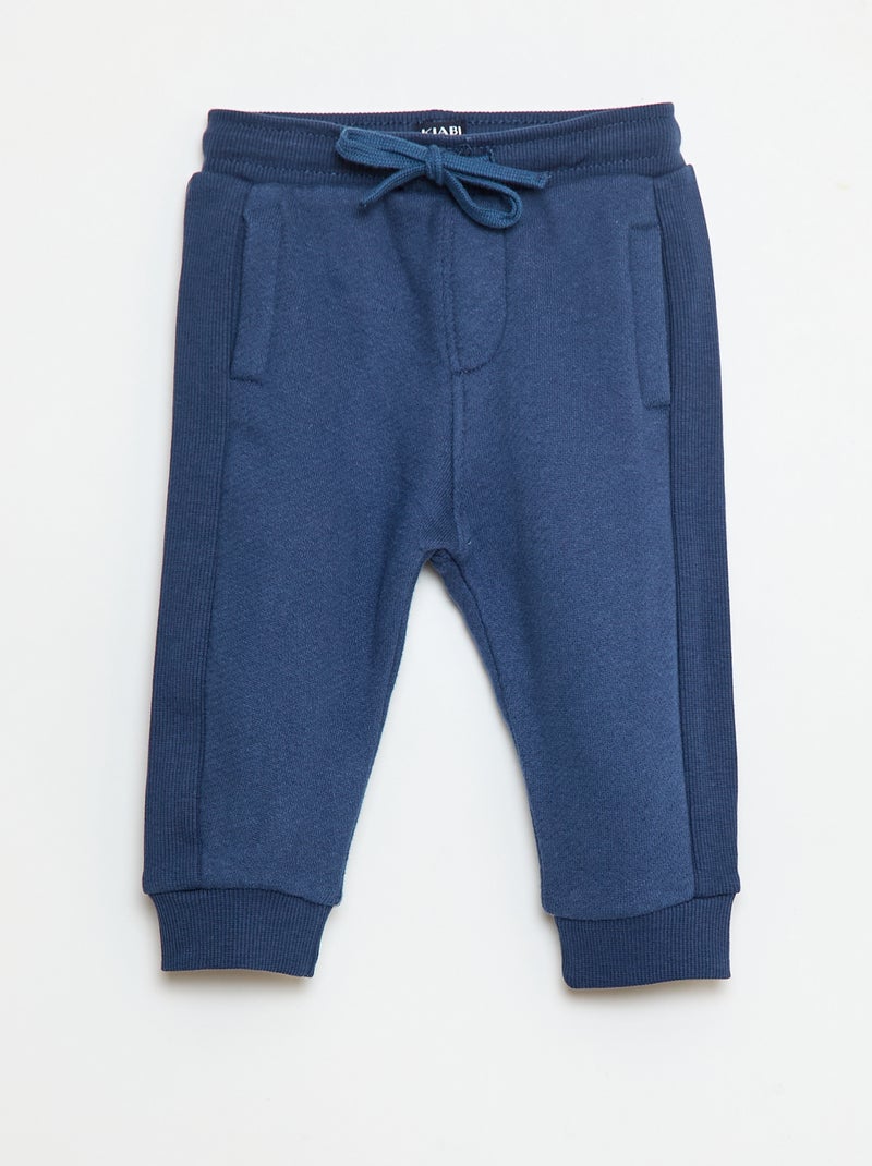 Pantaloni da jogging mélange in french terry Blu - Kiabi