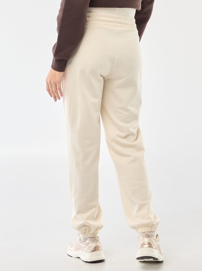 Pantaloni da jogging premaman in french terry Bianco - Kiabi