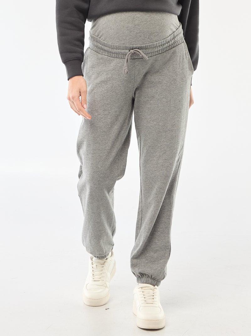 Pantaloni da jogging premaman in french terry Grigio - Kiabi
