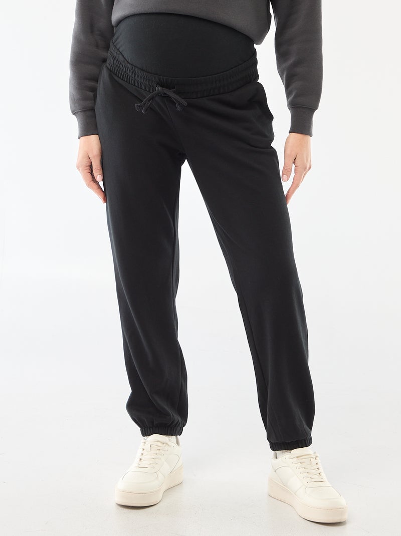 Pantaloni da jogging premaman in french terry Nero - Kiabi
