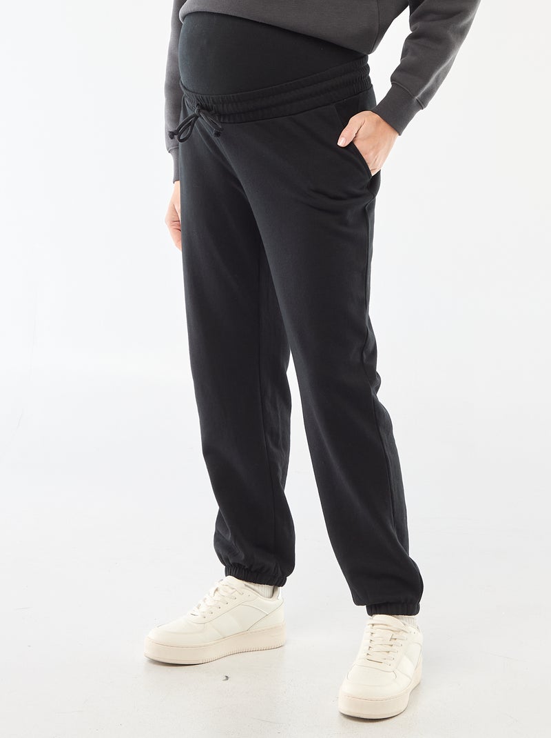 Pantaloni da jogging premaman in french terry Nero - Kiabi