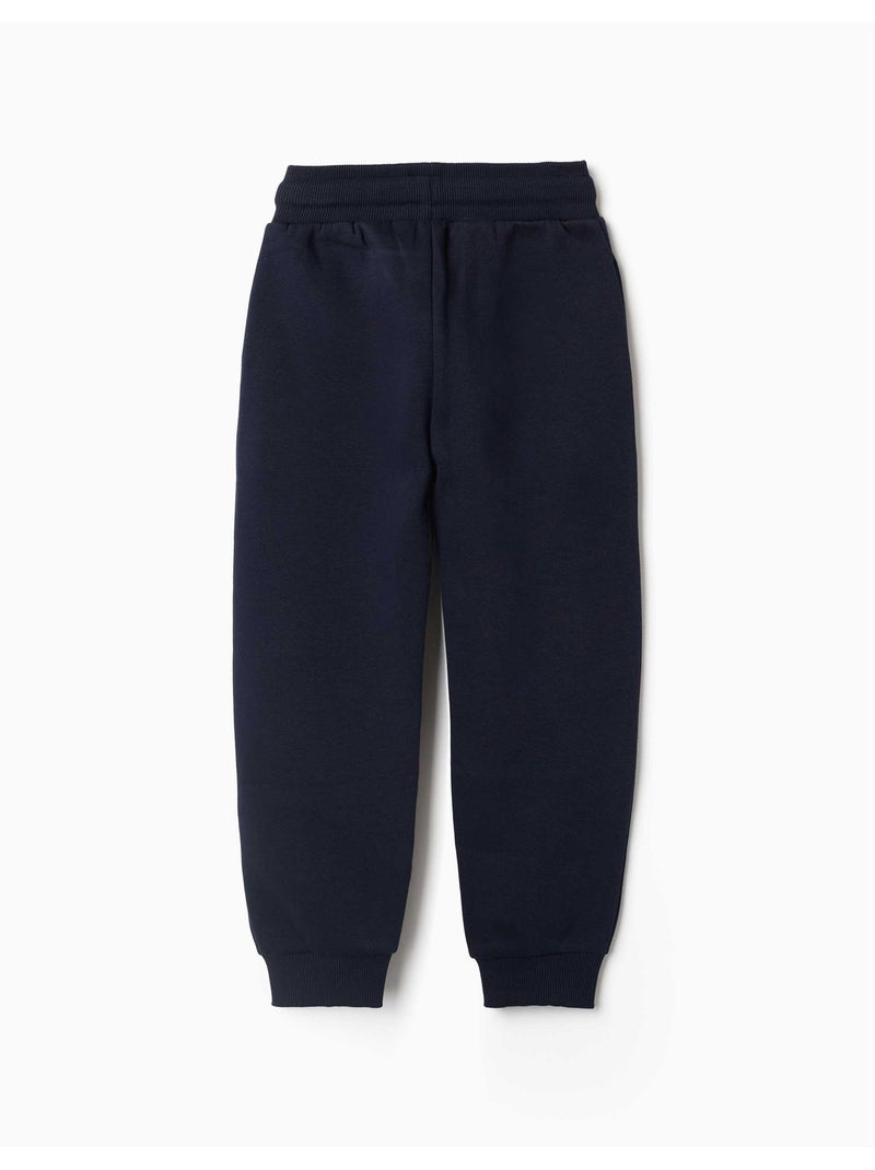 Pantaloni da jogging slim fit in pile con coulisse Blu scuro - Kiabi