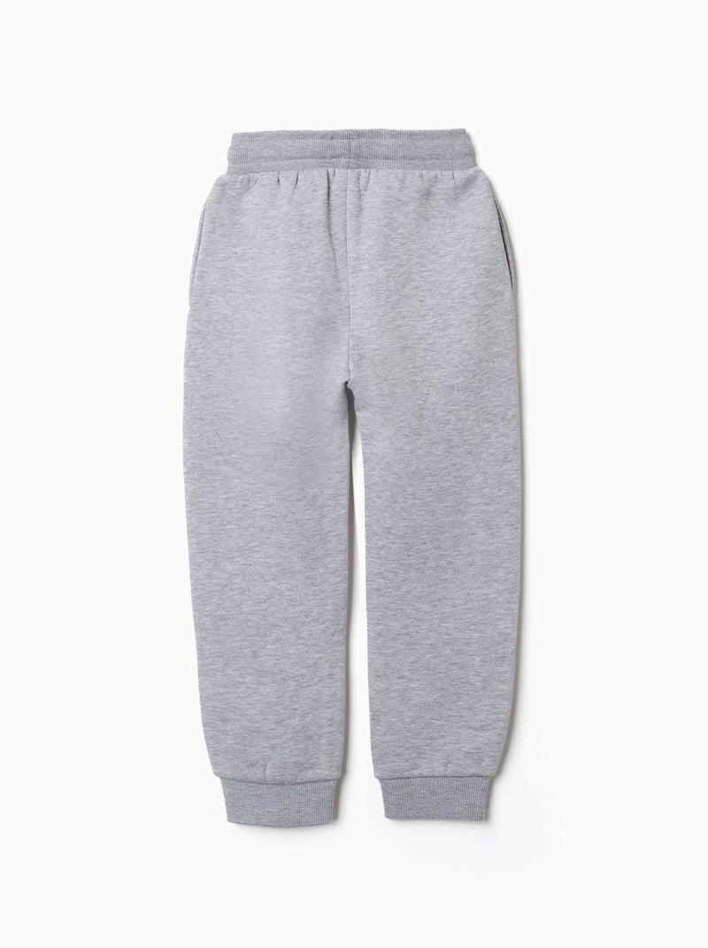Pantaloni da jogging slim fit in pile con coulisse Grigio - Kiabi