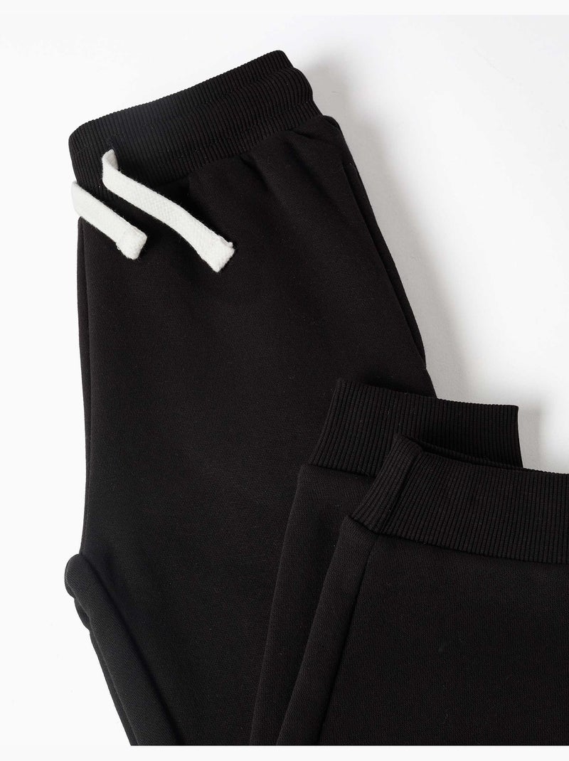 Pantaloni da jogging slim fit in pile con coulisse Nero Nero - Kiabi