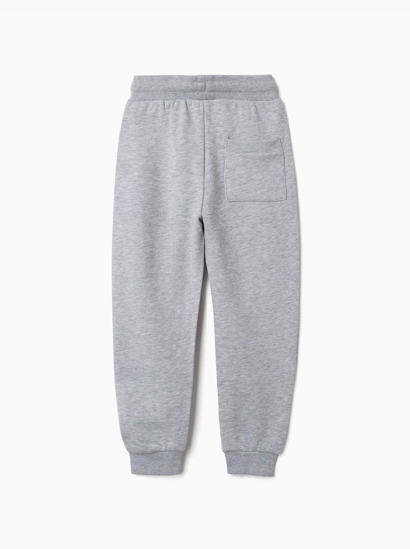 Pantaloni da jogging spazzolati con coulisse e tasche Grigio chiaro - Kiabi