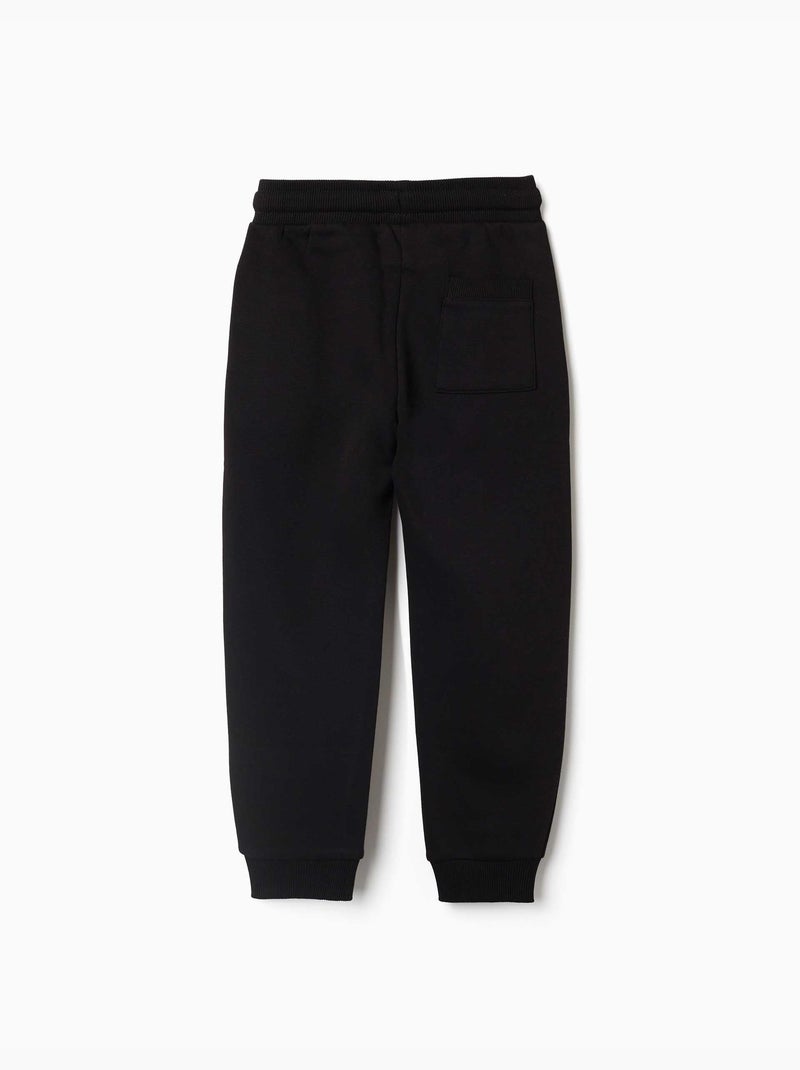 Pantaloni da jogging spazzolati con coulisse e tasche Nero Nero - Kiabi