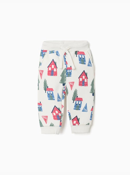 Pantaloni da jogging spazzolati con stampa di casa e albero - Kiabi Pantaloni da jogging spazzolati con stampa di casa e albero - Kiabi