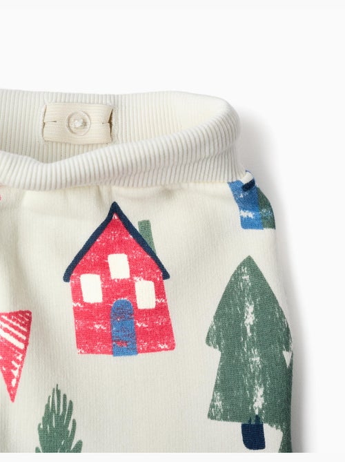 Pantaloni da jogging spazzolati con stampa di casa e albero - Kiabi Pantaloni da jogging spazzolati con stampa di casa e albero - Kiabi