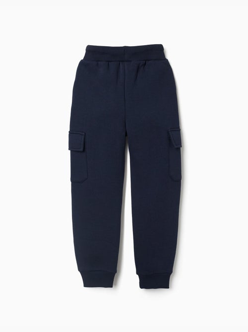 Pantaloni da jogging spazzolati con tasche cargo e stampa - Kiabi