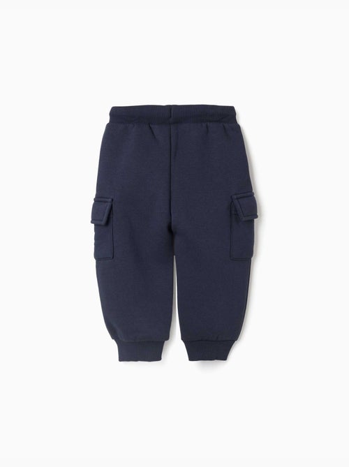 Pantaloni da jogging spazzolati con tasche cargo e stampa - Kiabi Pantaloni da jogging spazzolati con tasche cargo e stampa - Kiabi