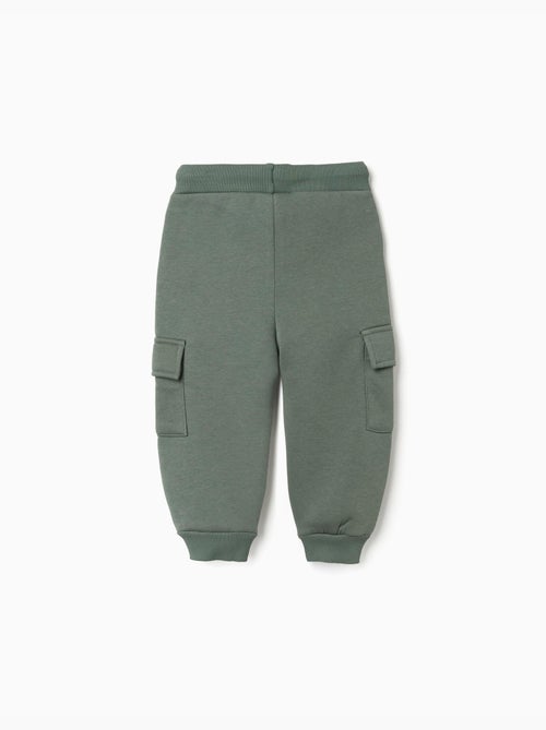Pantaloni da jogging spazzolati con tasche cargo e stampa - Kiabi Pantaloni da jogging spazzolati con tasche cargo e stampa - Kiabi