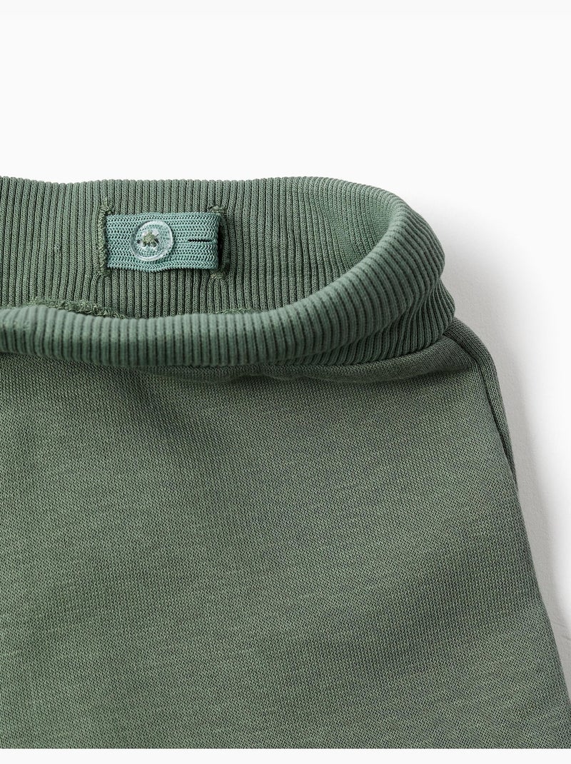 Pantaloni da jogging spazzolati con tasche cargo e stampa Verde scuro - Kiabi