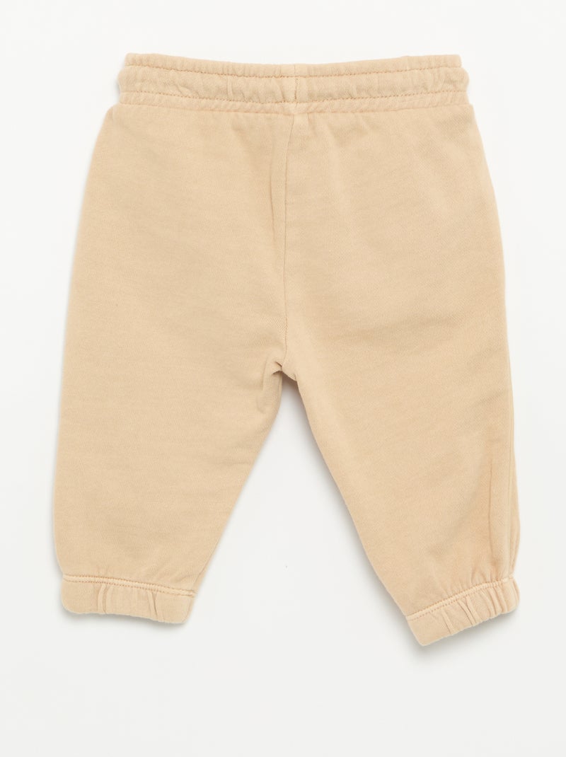 Pantaloni da jogging tinta unita Beige - Kiabi