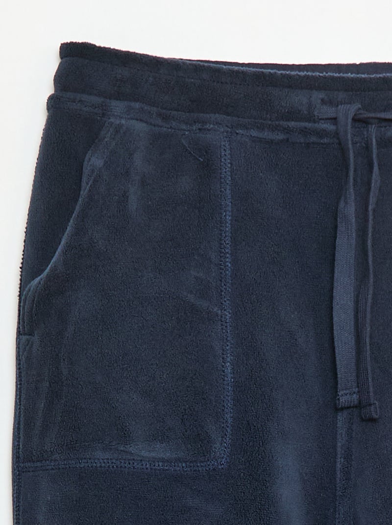 Pantaloni da jogging tinta unita con 2 tasche Blu - Kiabi