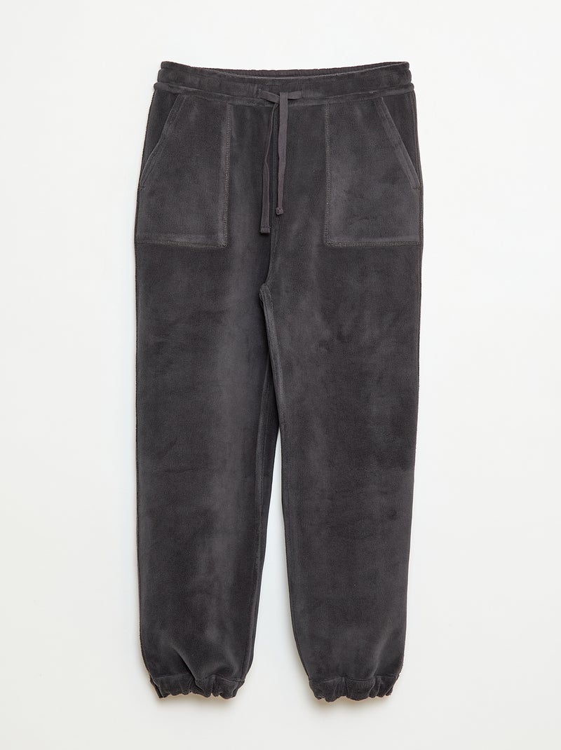 Pantaloni da jogging tinta unita con 2 tasche Nero - Kiabi