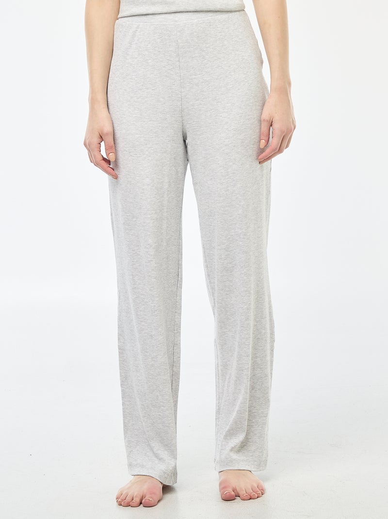 Pantaloni da notte a coste Grigio - Kiabi