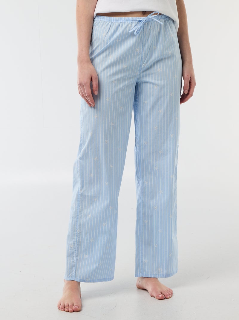 Pantaloni da pigiama in popeline Blu - Kiabi