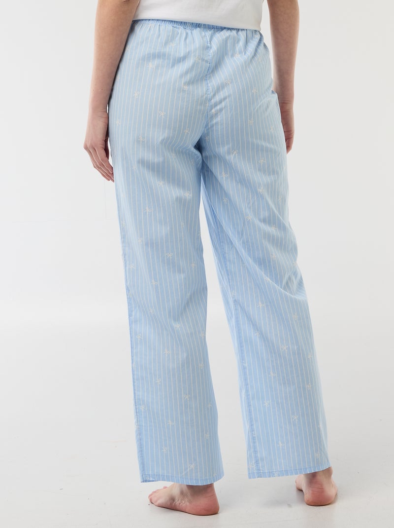 Pantaloni da pigiama in popeline Blu - Kiabi