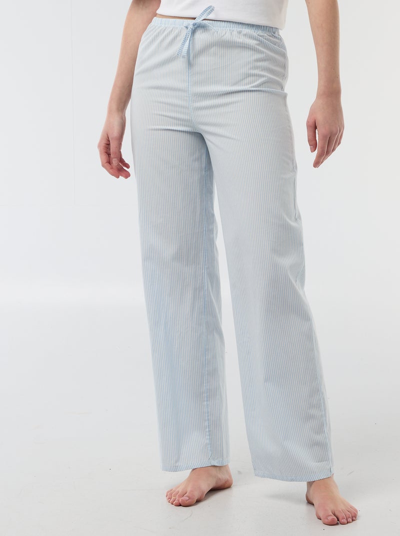 Pantaloni da pigiama in popeline Blu - Kiabi