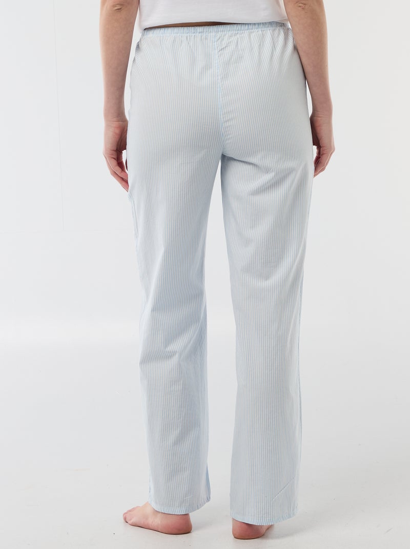 Pantaloni da pigiama in popeline Blu - Kiabi