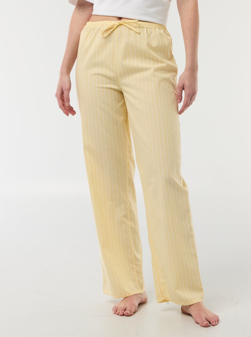 Pantaloni da pigiama in popeline Giallo - Kiabi