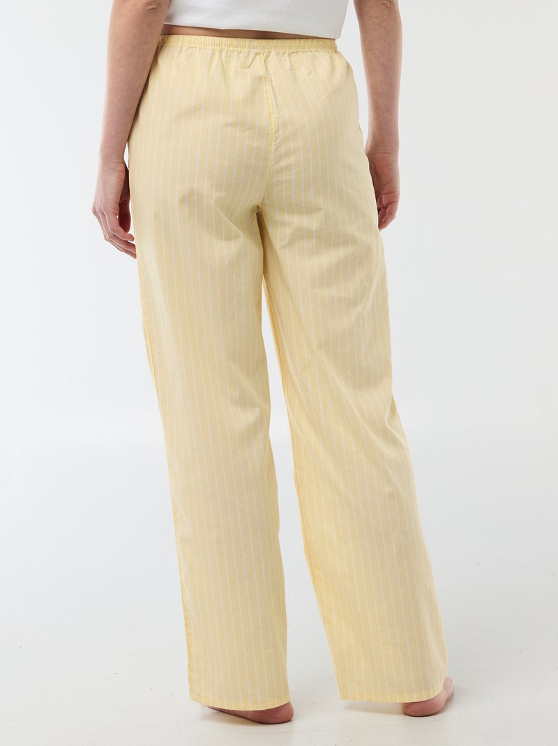 Pantaloni da pigiama in popeline Giallo - Kiabi