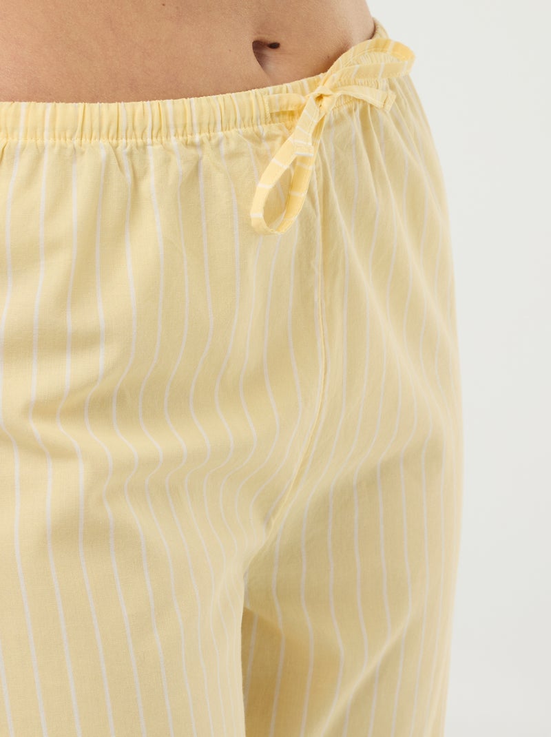 Pantaloni da pigiama in popeline Giallo - Kiabi