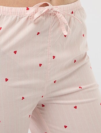 Pantaloni da pigiama in popeline