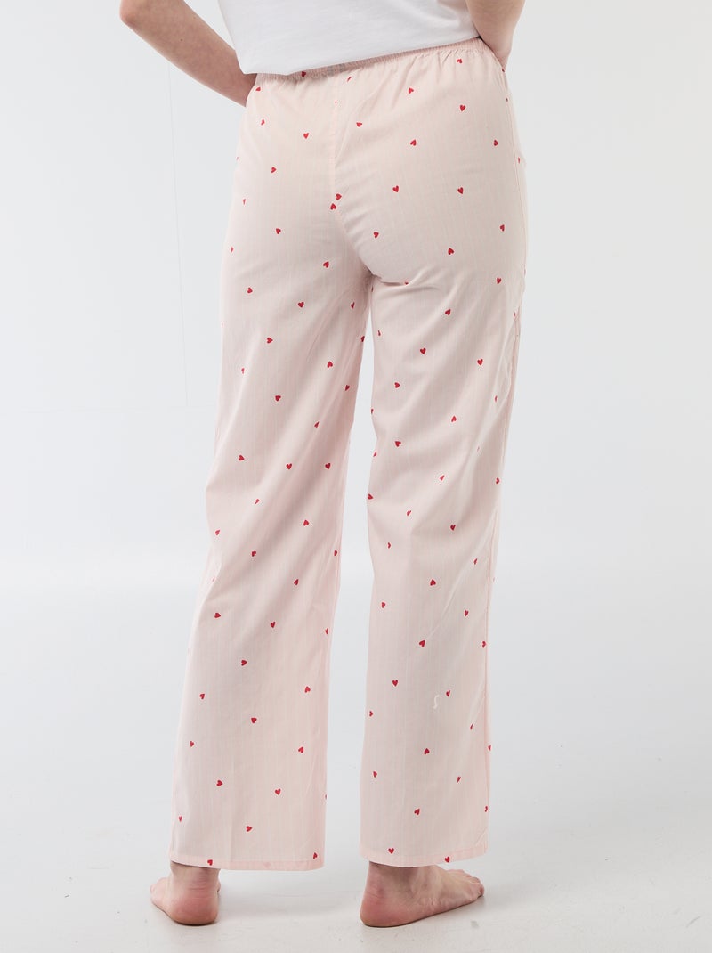 Pantaloni da pigiama in popeline Rosa - Kiabi