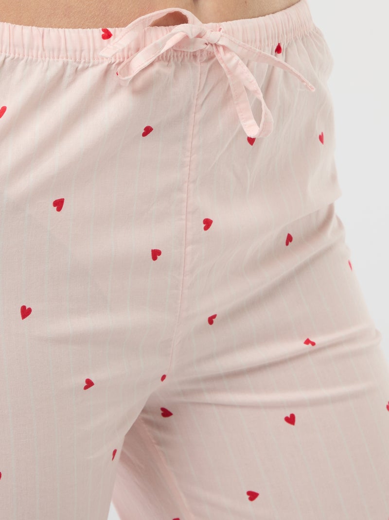 Pantaloni da pigiama in popeline Rosa - Kiabi