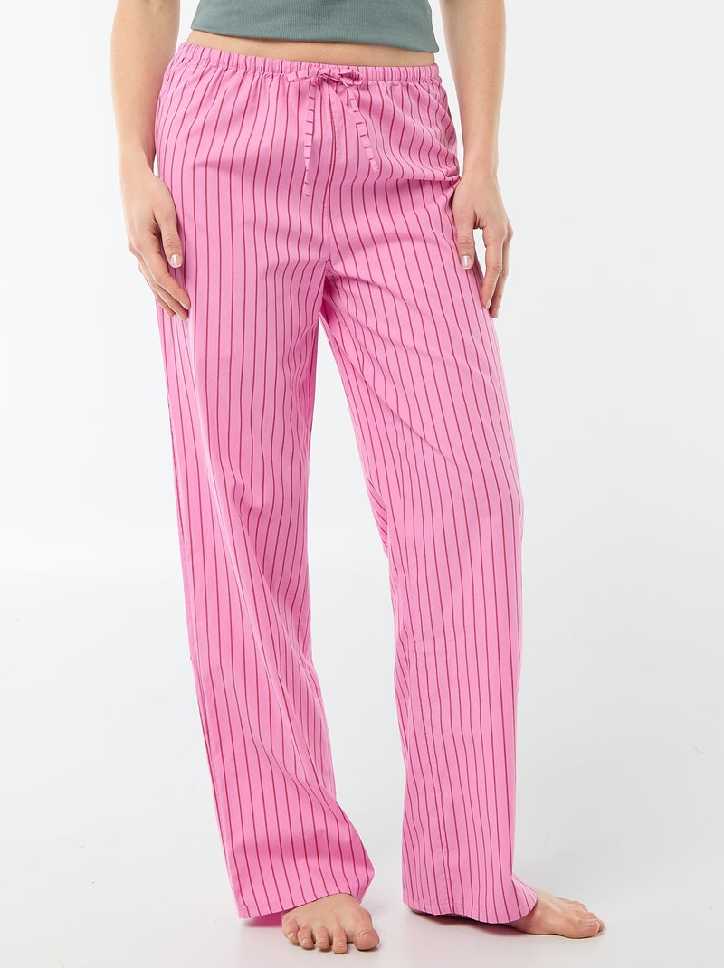 Pantaloni da pigiama in popeline Rosa - Kiabi