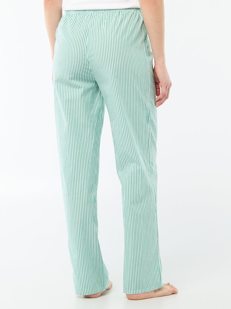 Pantaloni da pigiama in popeline Verde - Kiabi