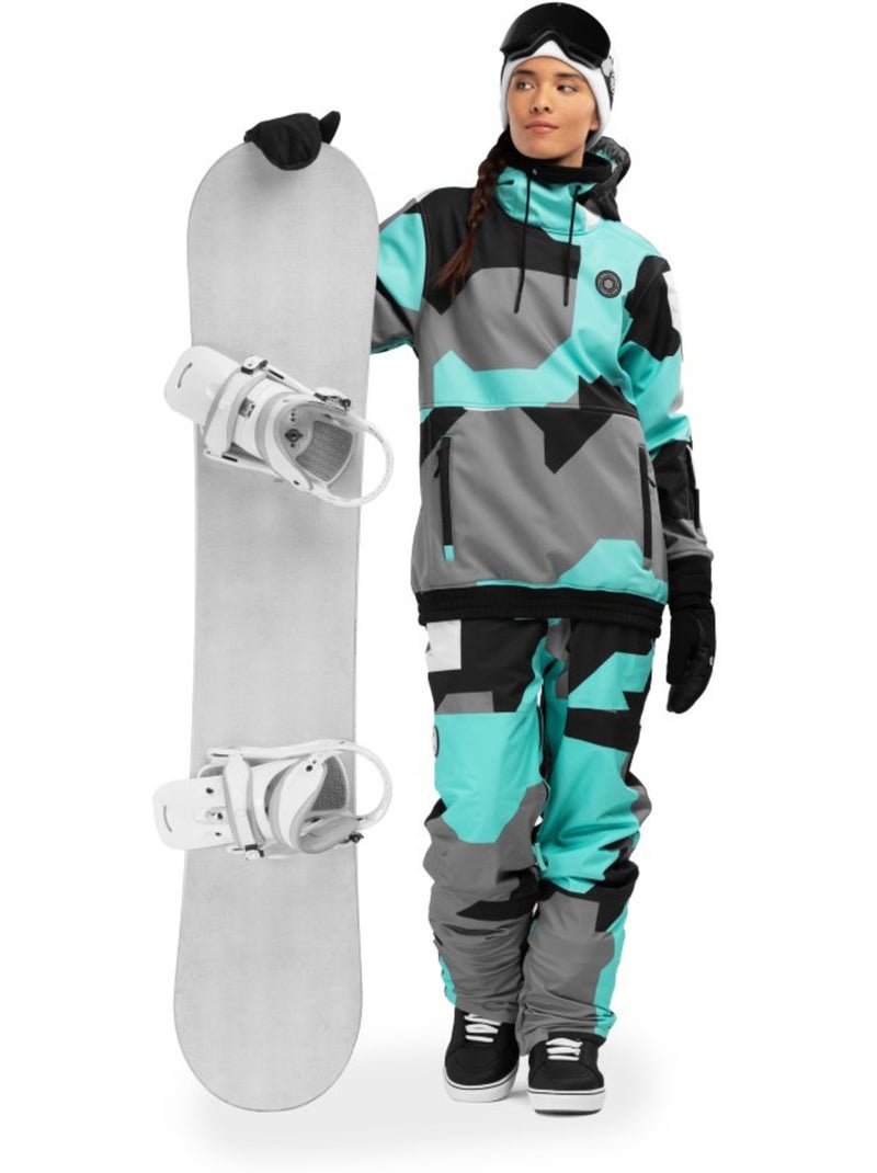 Pantaloni da snowboard da donna sport invernali donna p1-w sleet Turchese - Kiabi