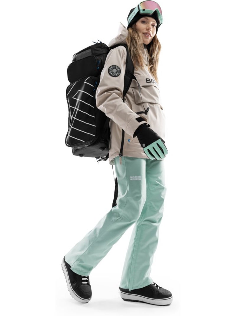 Pantaloni da snowboard hardshell donna sport invernali donna p2-w auburn Verde - Kiabi