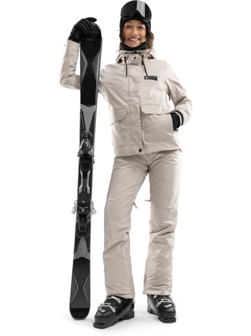 Pantaloni da snowboard premium da donna sport invernali donna srx nival Beige - Kiabi