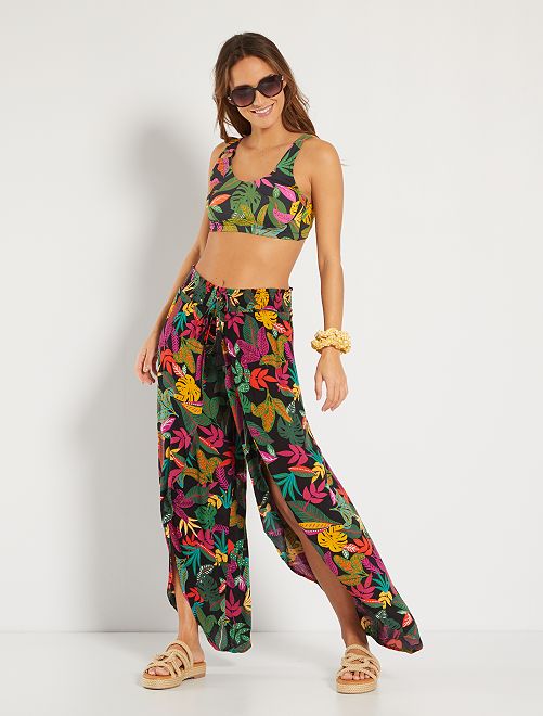 Pantaloni da spiaggia con spacco - NERO - Kiabi - 16.00€