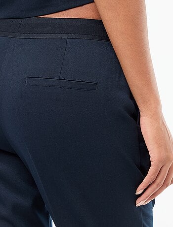 Pantaloni da tailleur dritti tinta unita