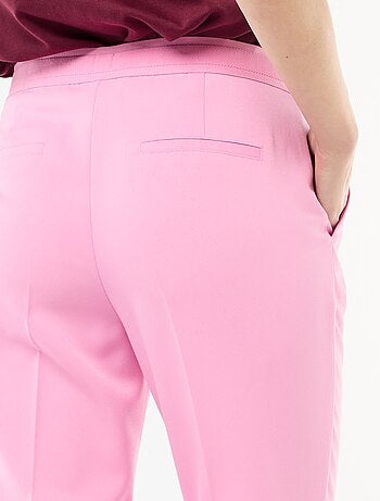 Pantaloni da tailleur dritti tinta unita