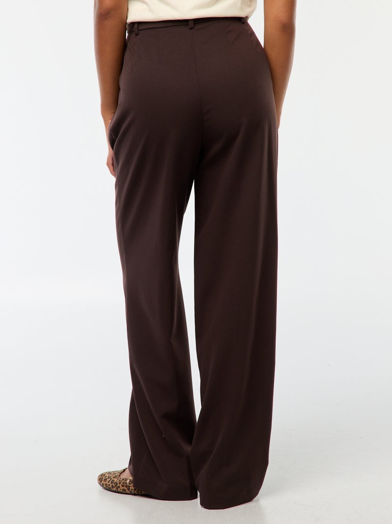 Pantaloni da tailleur taglio largo Marrone - Kiabi