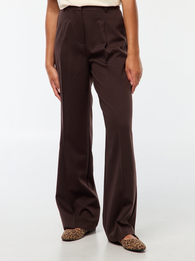 Pantaloni da tailleur taglio largo Marrone - Kiabi