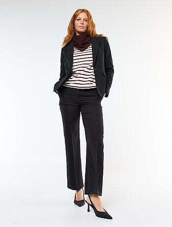 Pantaloni da tailleur tinta unita taglio dritto