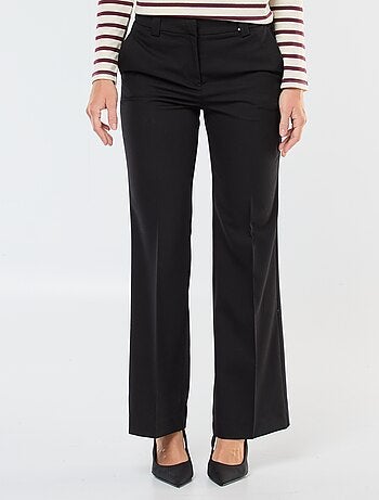 Pantaloni da tailleur tinta unita taglio dritto